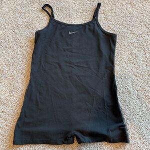 Nike Black Athletic Tank Romper One Piece with Swoosh Size XL